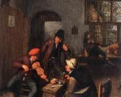 阿德里安 扬斯 范 奥斯塔德 : Interior of a Tavern with Violin Player